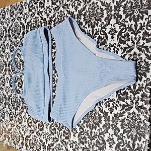 2 piece light blue bikini
